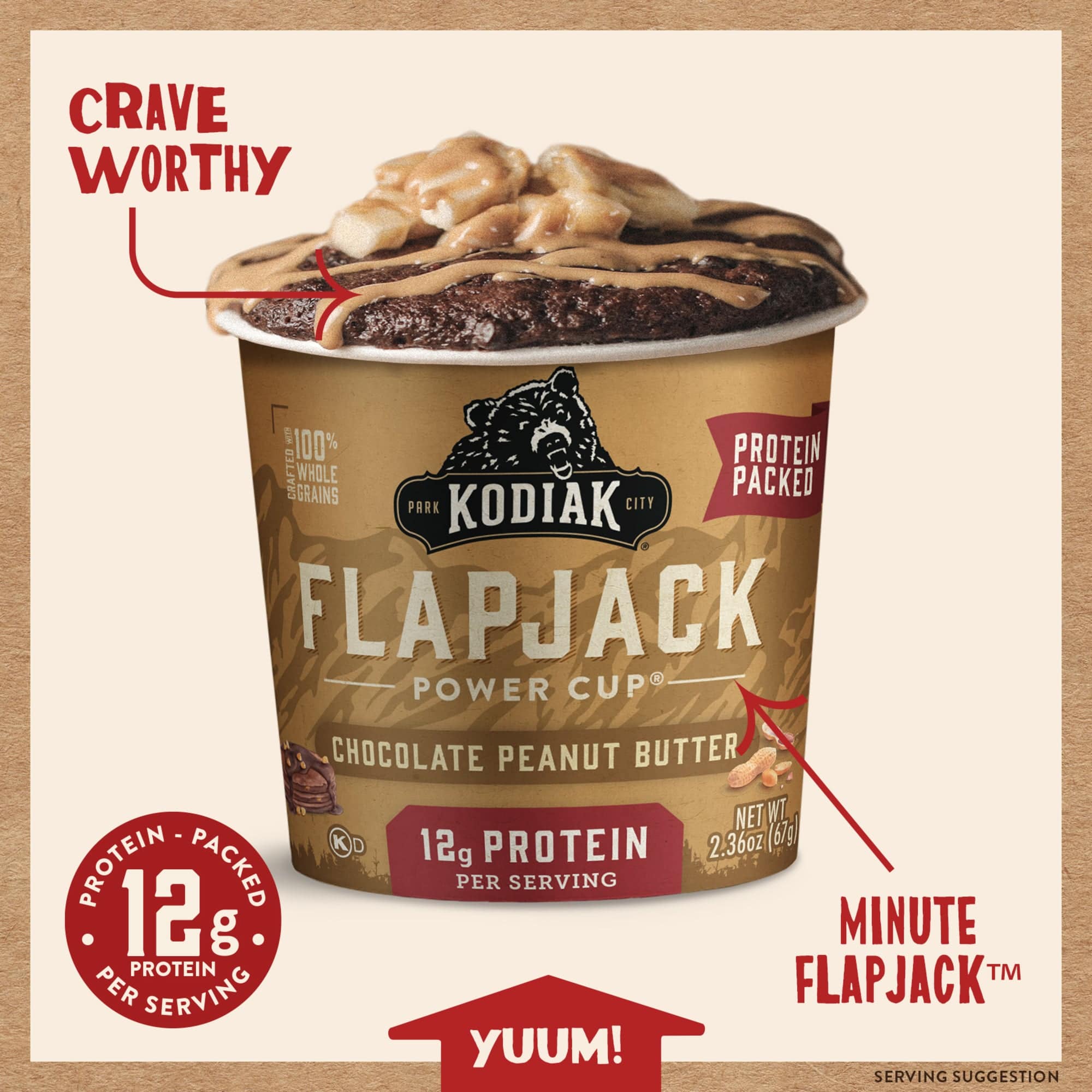 Chocolate Peanut Butter Flapjack Cup - Image 3